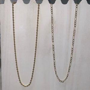 Gold necklaces for layering